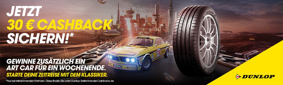 Dunlop Reifen kaufen und 30 Euro Cashback sichern! Dunlop Reifen kaufen und 30 Euro Cashback sichern!